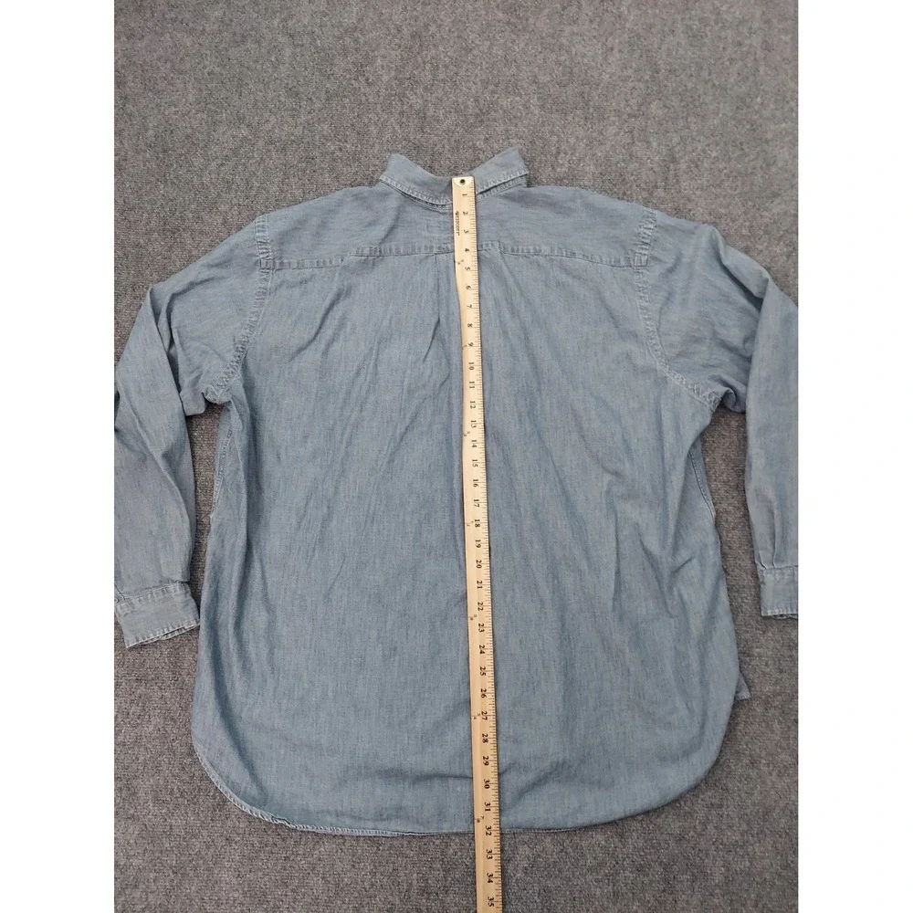 POLO RALPH LAUREN Denim Shirt Mens 2XB Blue Chambray Button Down Pony Classic